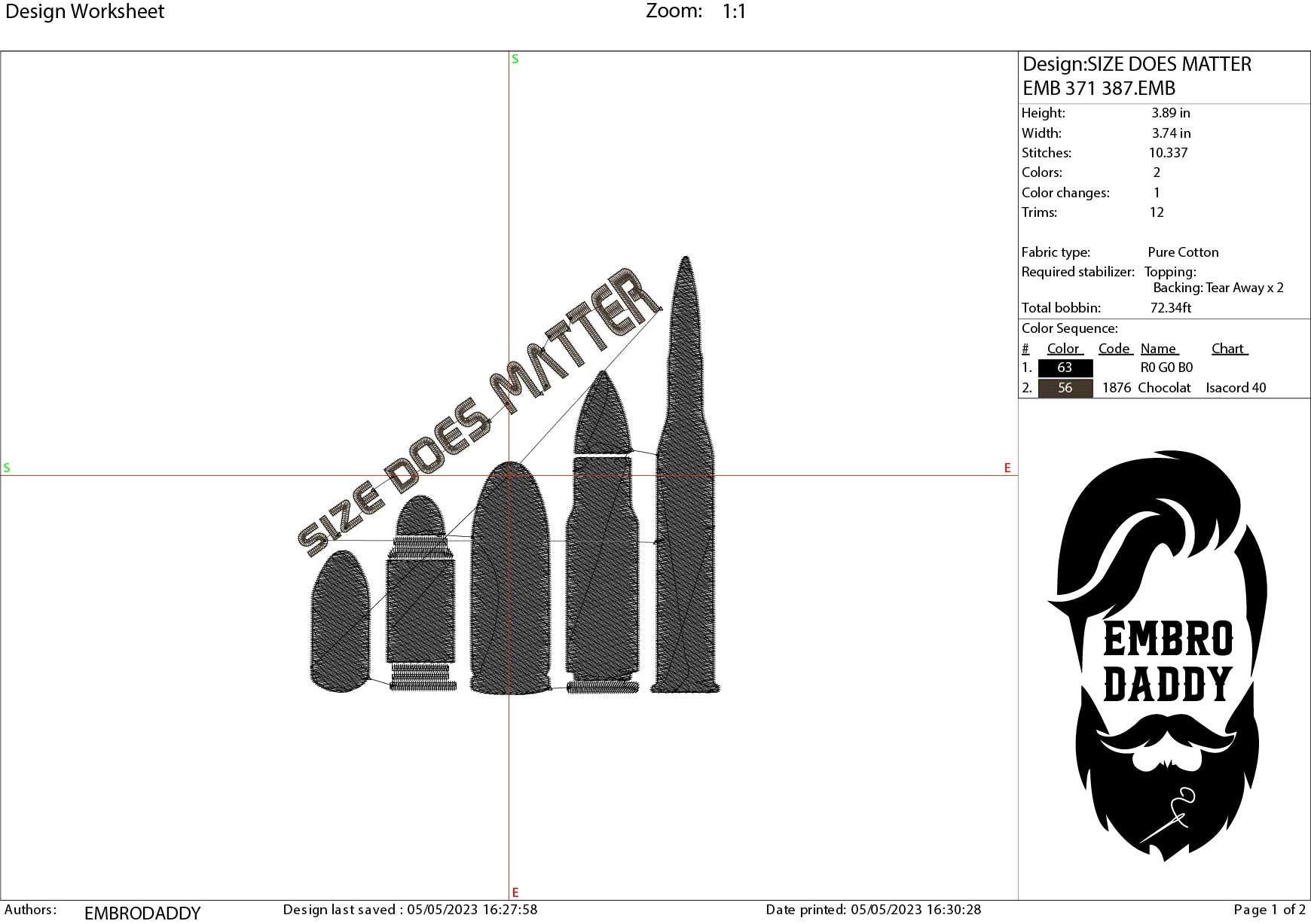 Machine Embroidery files, size matters, PES, dst, xxx, hus & more