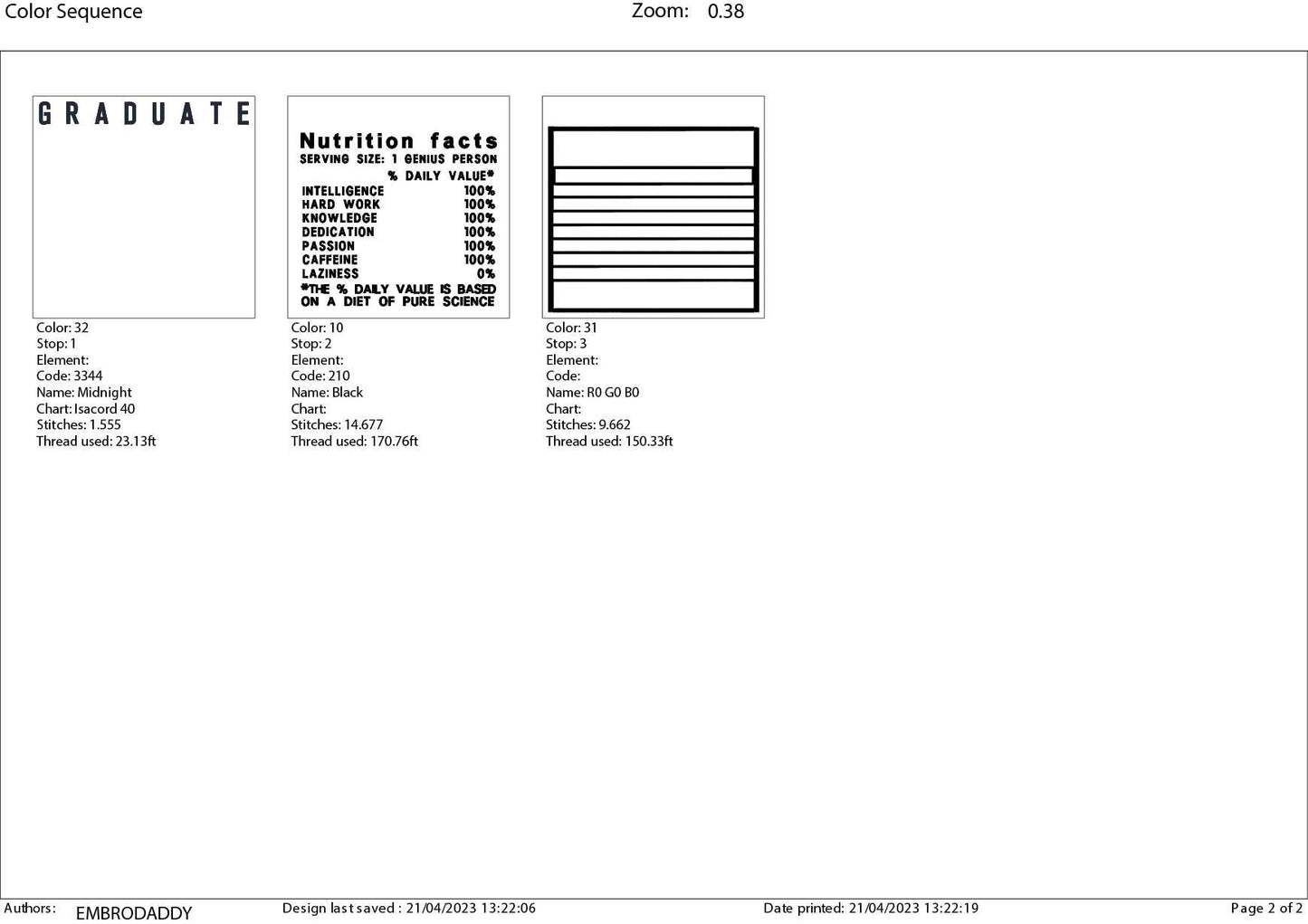Machine Embroidery files, Graduate facts, PES, dst xxx, hus & more