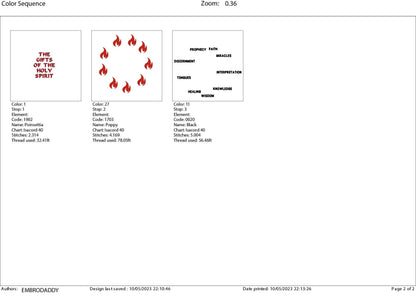 Machine Embroidery files, Gifts of the holy spirit, PES, xxx, DST, hus & more