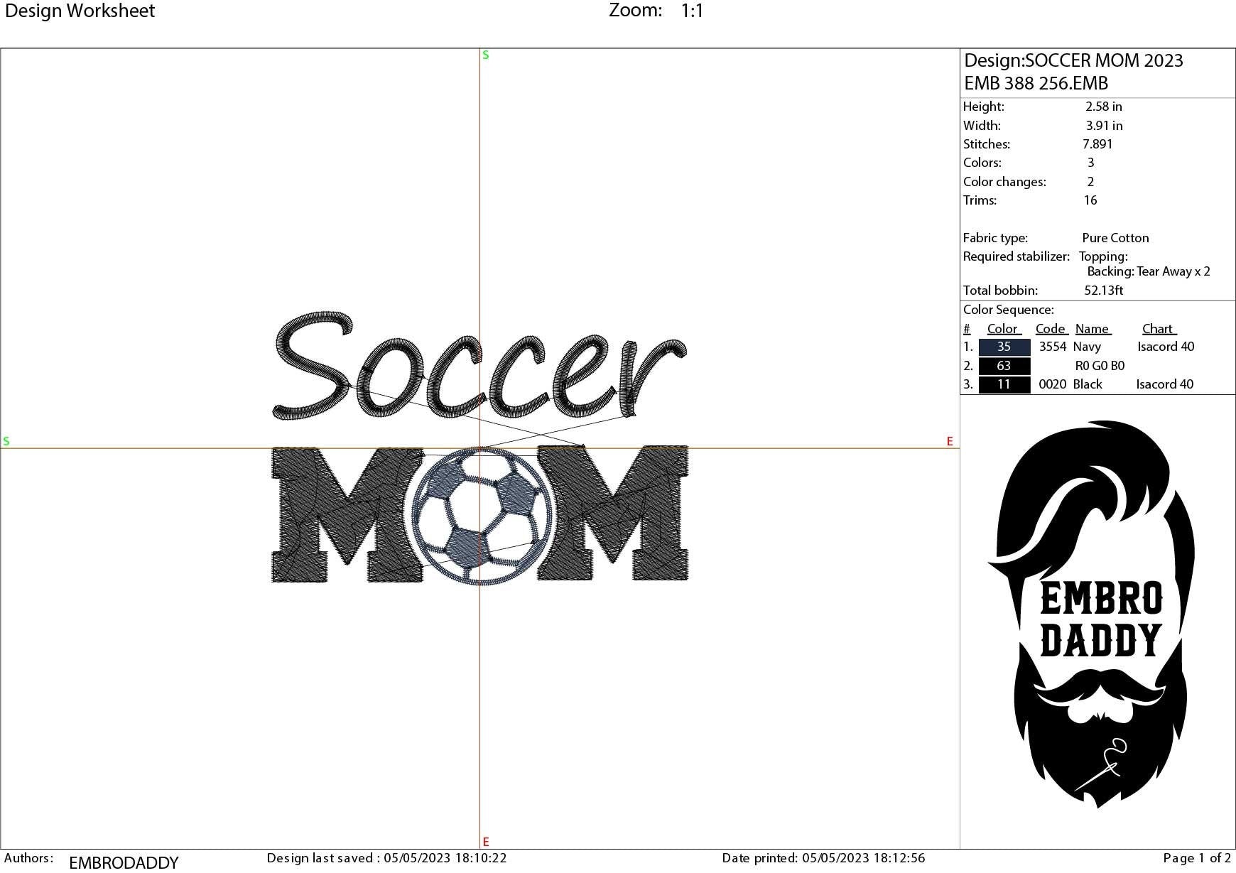 Machine Embroidery files, Soccer Mom, PES, DST, xxx, hus & more