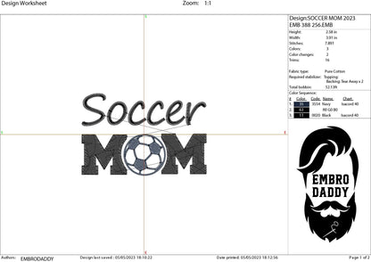 Machine Embroidery files, Soccer Mom, PES, DST, xxx, hus & more