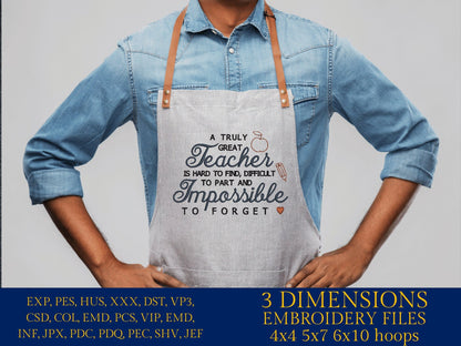 Machine Embroidery files, a truly great teacher, PES, dst, xxx, hus & more