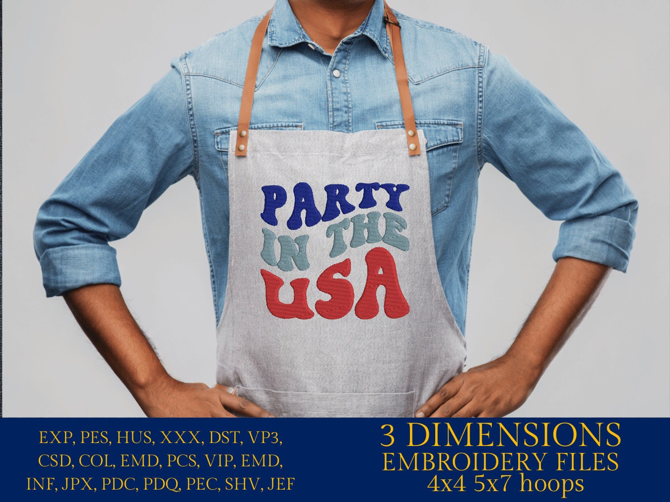 Machine Embroidery files, party in the USA, PES, xxx, hus & more, embroidery files