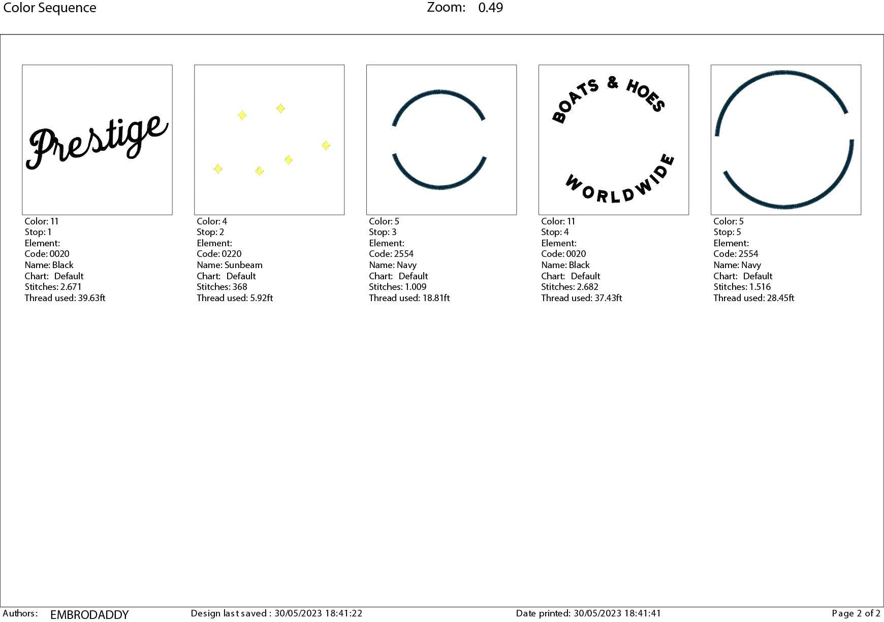 Machine Embroidery files, Boats and Hoes Prestige Worldwide, PES, DST, xxx, hus & more