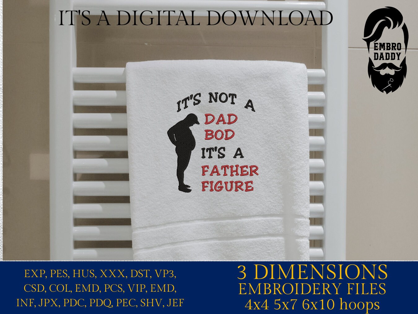 Machine Embroidery files, Funny Father's Day, DST PES, xxx hus & more