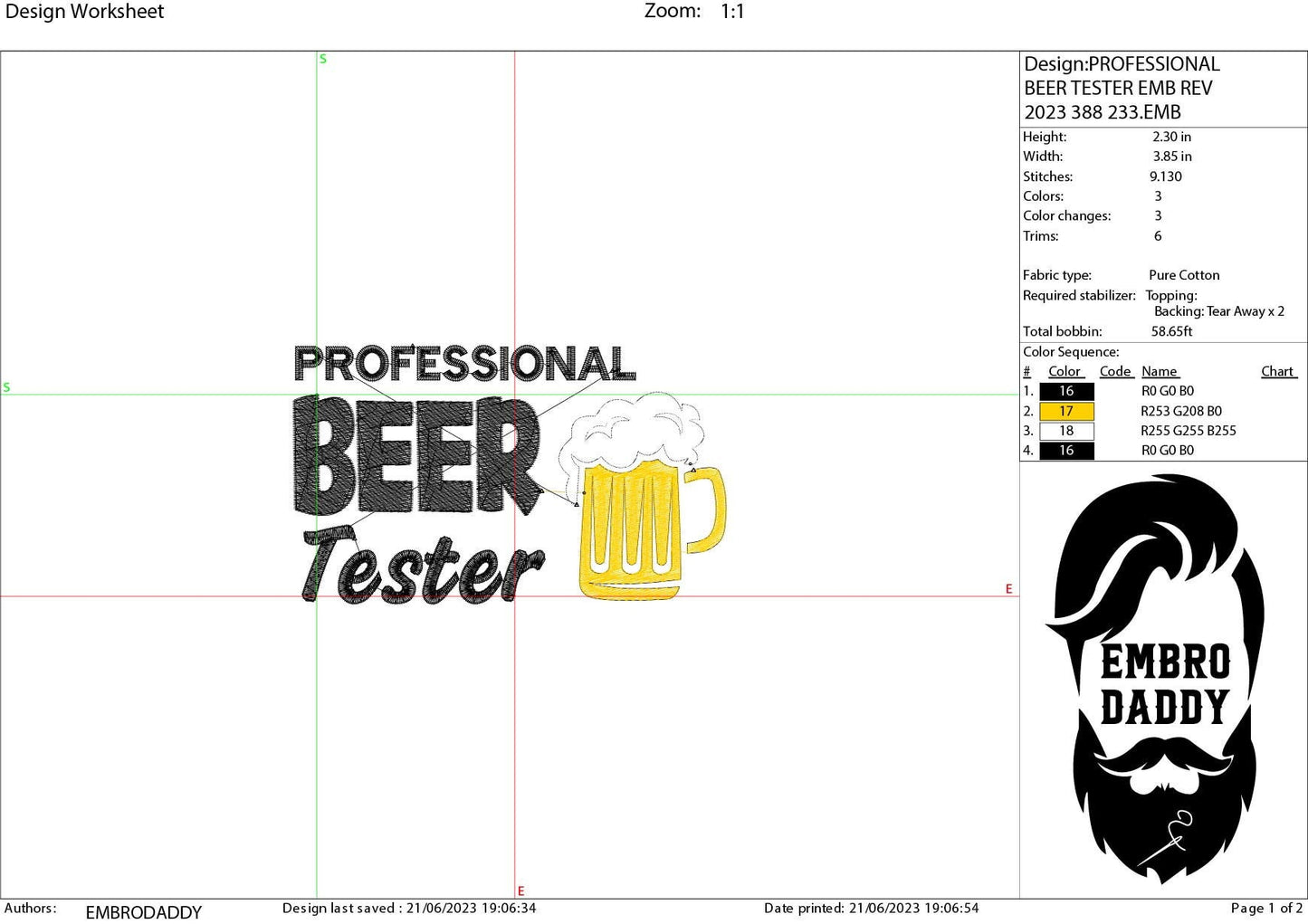 Machine Embroidery files, professional beer tester , DST, PES, xxx, hus & more