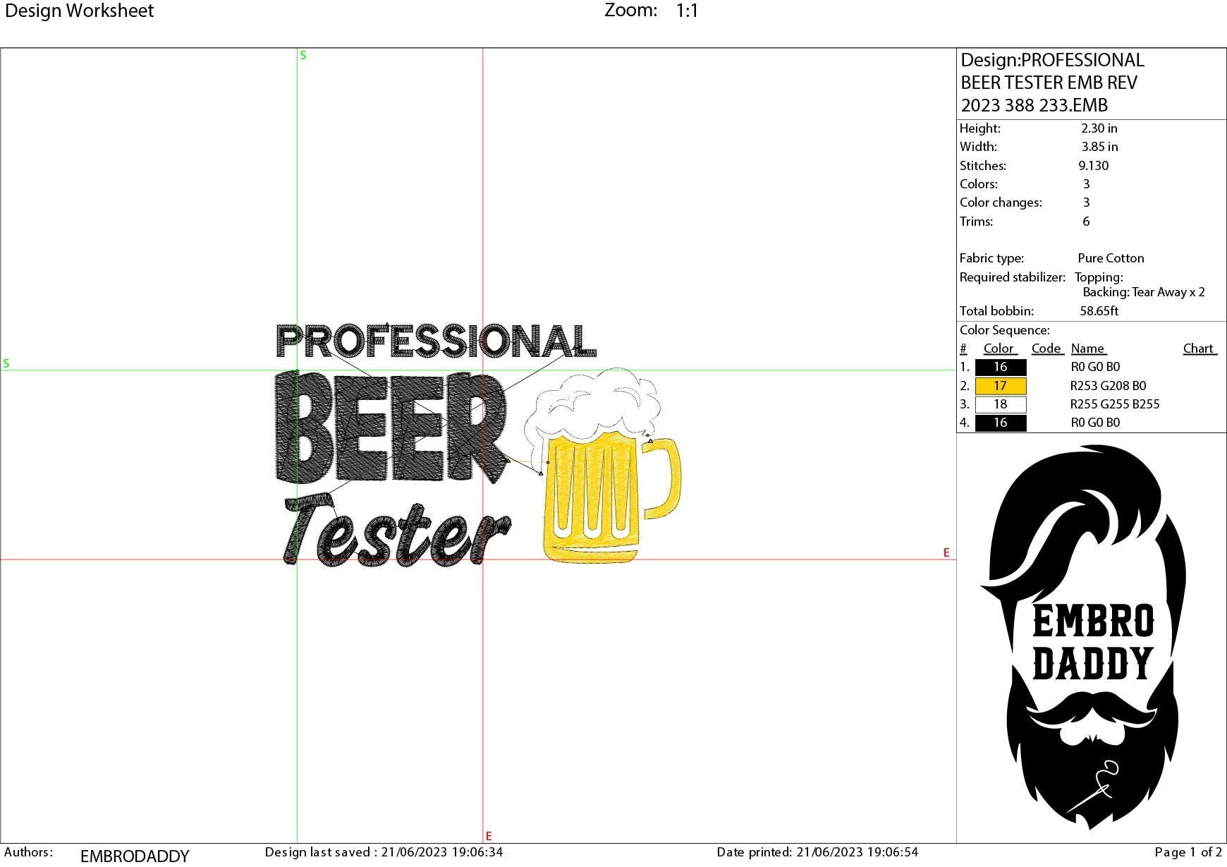 Machine Embroidery files, professional beer tester , DST, PES, xxx, hus & more