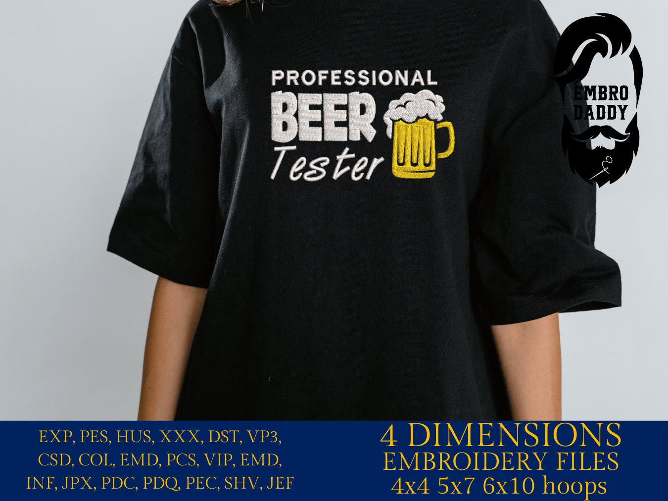 Machine Embroidery files, professional beer tester , DST, PES, xxx, hus & more