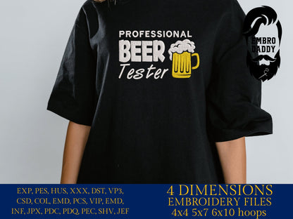 Machine Embroidery files, professional beer tester , DST, PES, xxx, hus & more