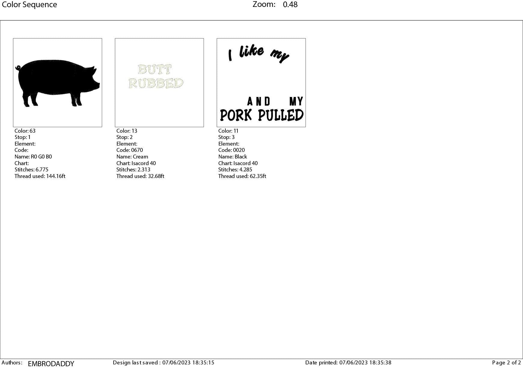 Machine Embroidery files, I Like My Butt Rubbed And My Pork Pulled, PES, DST, xxx, hus & more