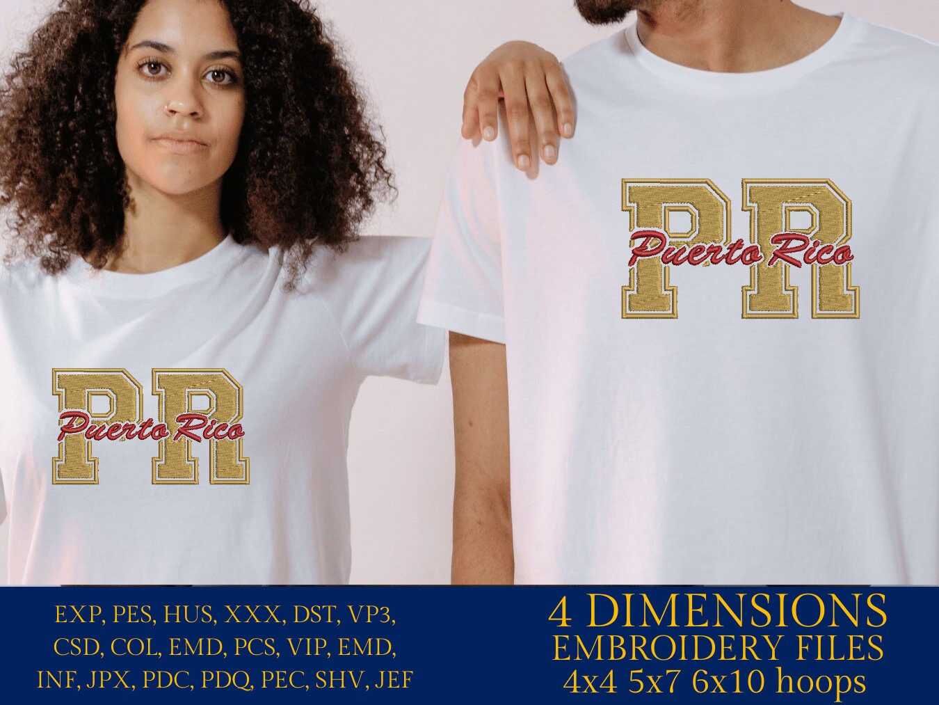 Machine Embroidery files, Puerto Rico, DST, PES, xxx, hus & more,