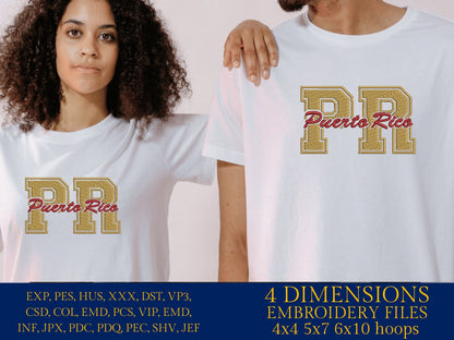 Machine Embroidery files, Puerto Rico, DST, PES, xxx, hus & more,