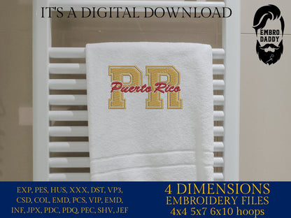 Machine Embroidery files, Puerto Rico, DST, PES, xxx, hus & more,