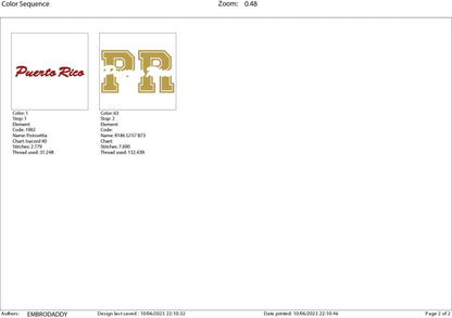 Machine Embroidery files, Puerto Rico, DST, PES, xxx, hus & more,