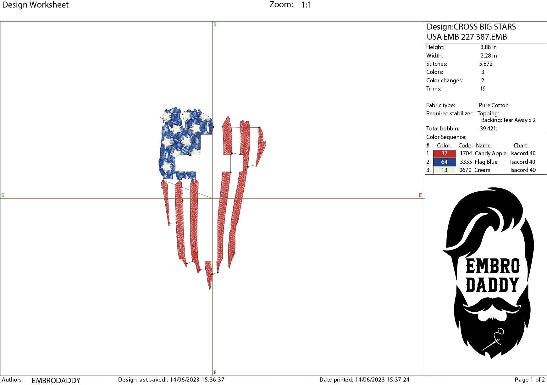 Machine Embroidery files, USA flag Cross, PES, xxx, hus & more