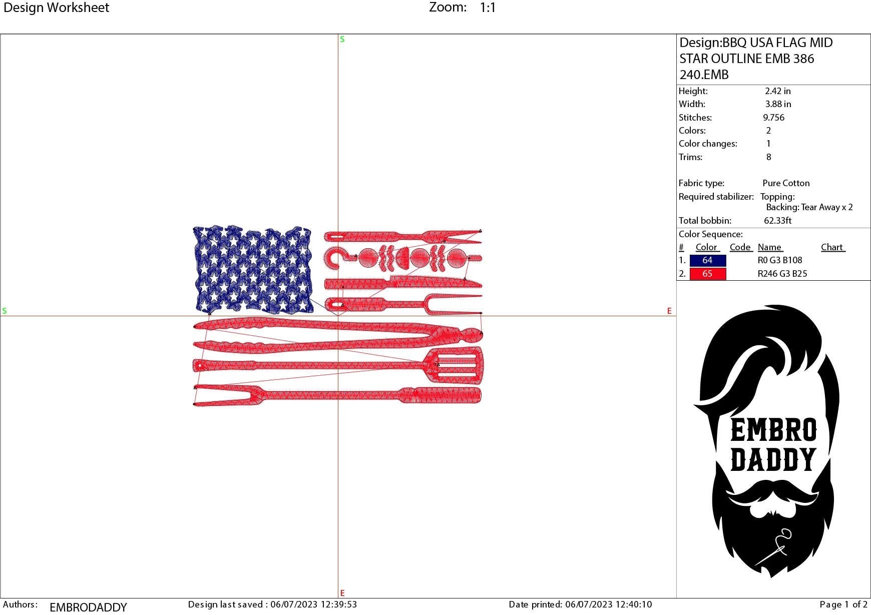 Machine Embroidery files, American Barbecue, BBQ, grill, DST, PES, xxx, hus, dst & more