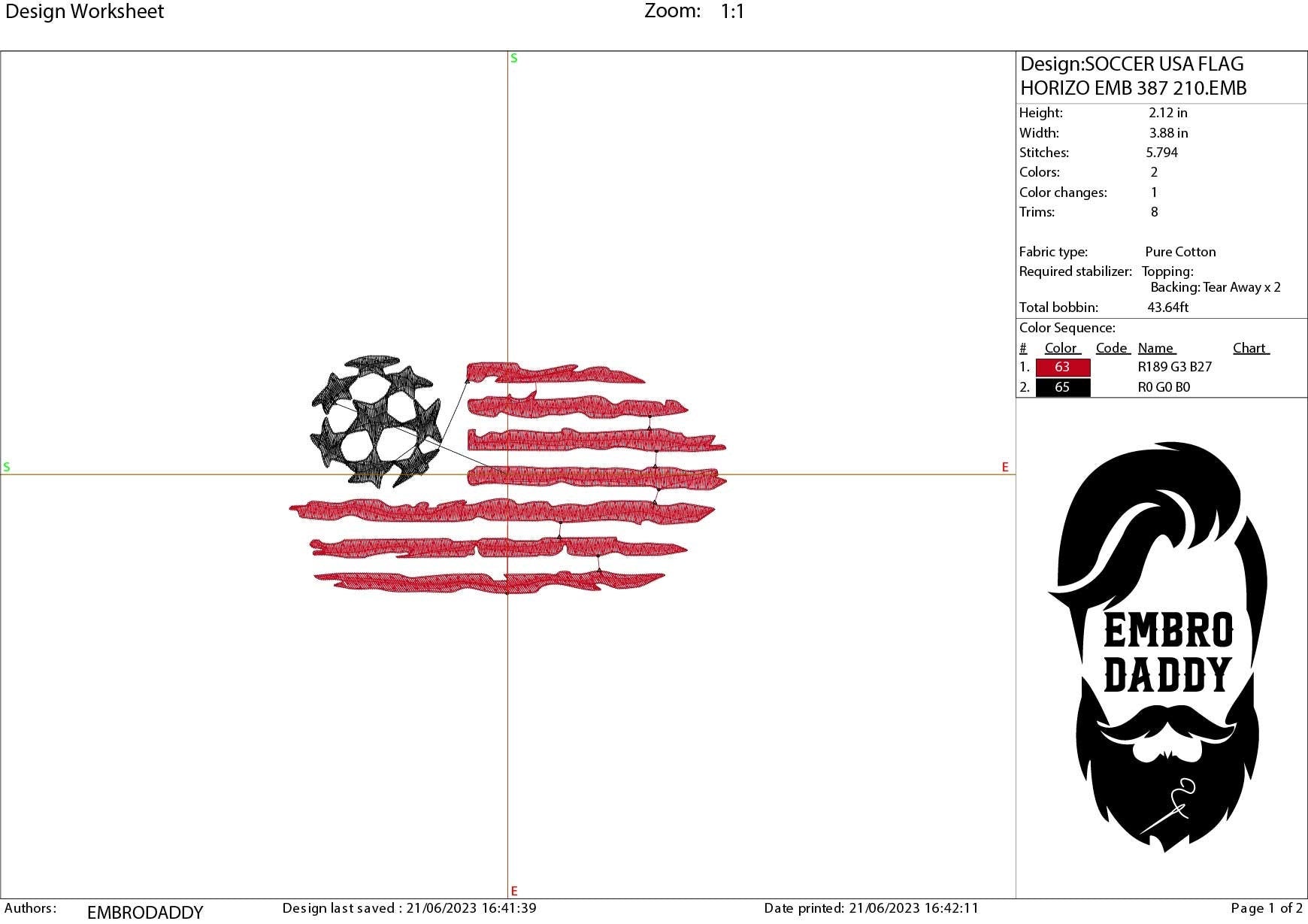 Machine Embroidery files, USA flag Soccer, DST, PES, xxx, hus & more