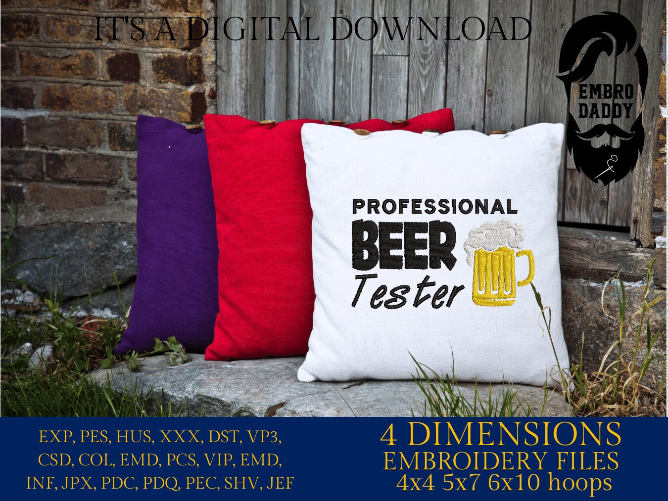 Machine Embroidery files, professional beer tester , DST, PES, xxx, hus & more