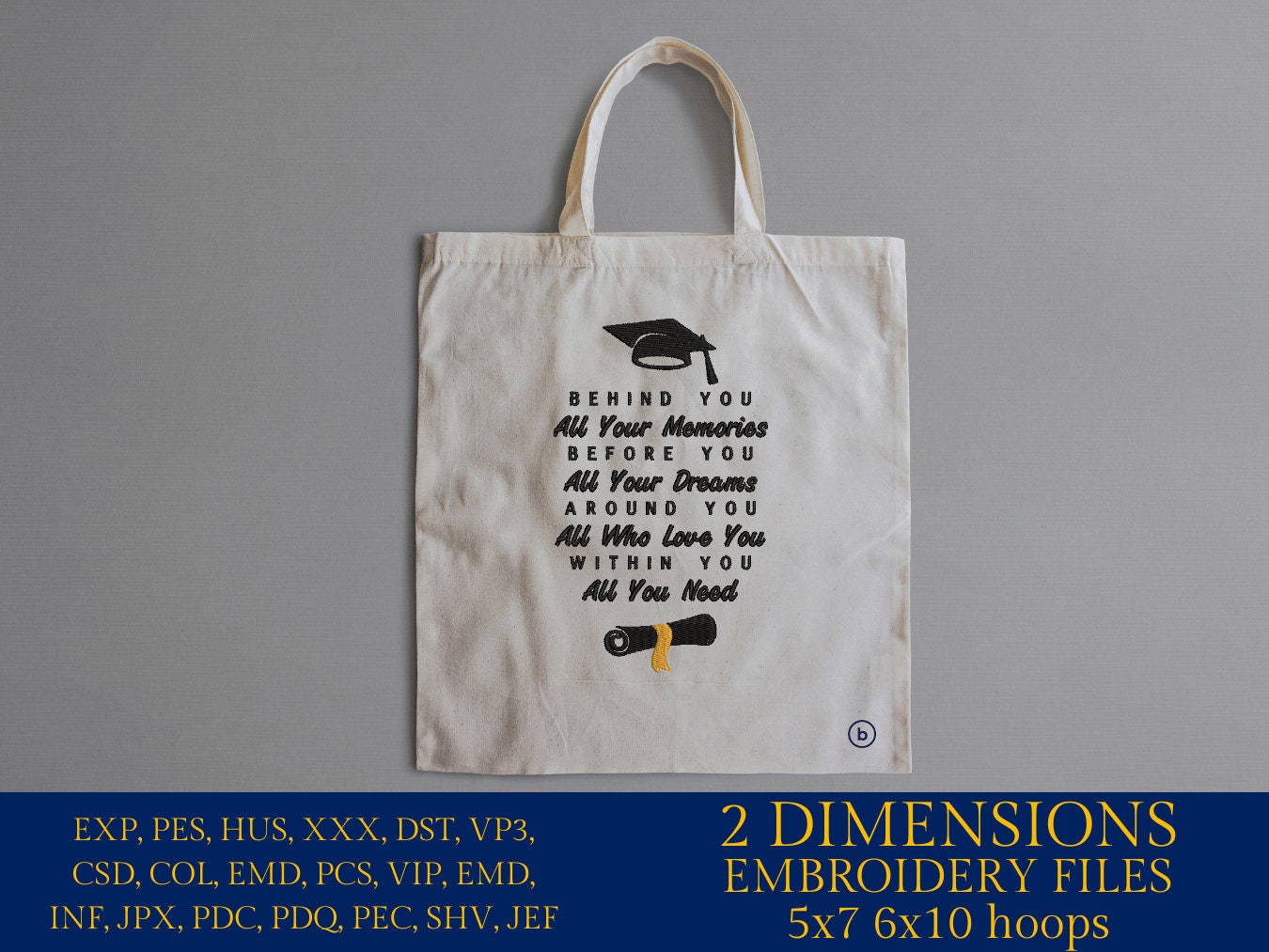 Machine Embroidery files, behind your all your memories, graduation, PES, dst, xxx, hus & more, embroidery files