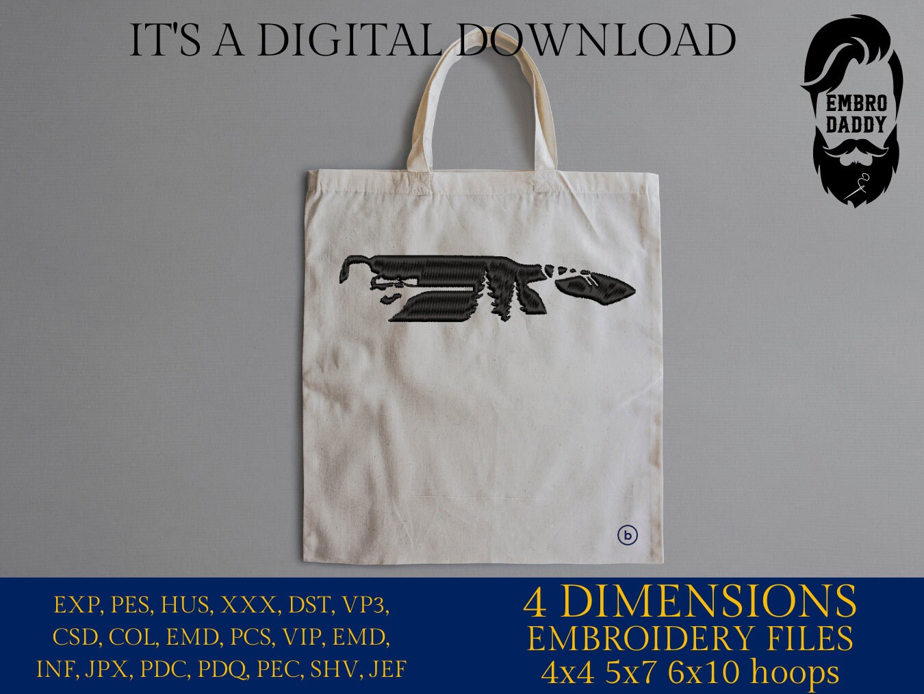 Machine Embroidery files, Hunter buck bullet, PES, xxx, hus & more
