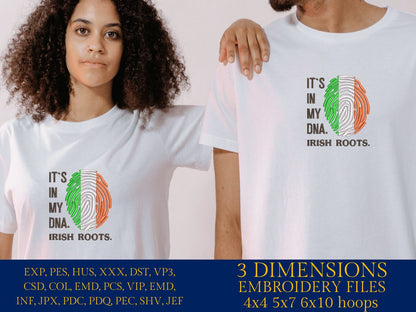 Machine Embroidery files, It's in my DNA Irish Roots, PES, DST, xxx, hus & more, Family reunion