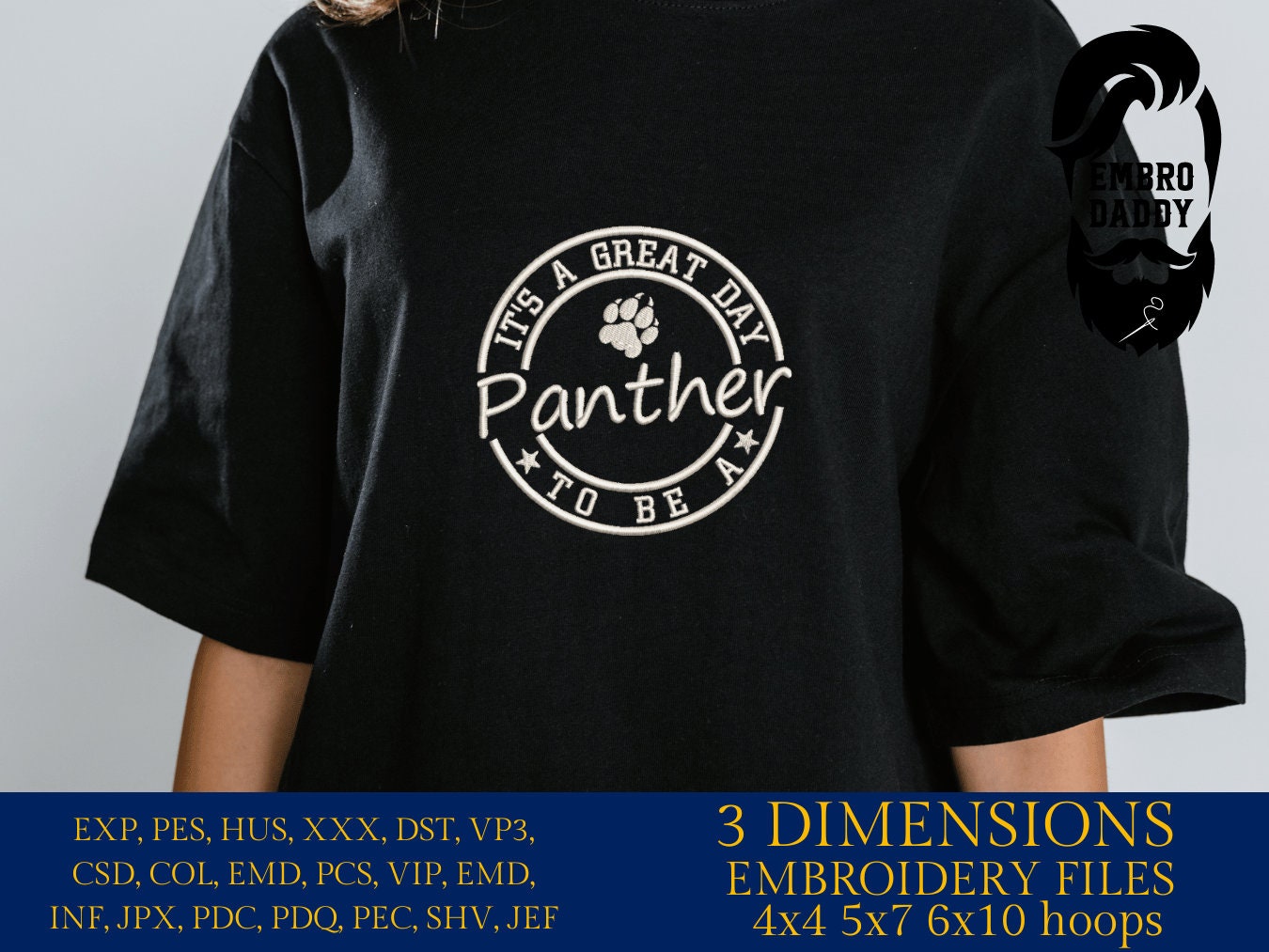 Machine Embroidery files, It's a Great Day To Be A Tiger, PES, xxx, hus & more, fan embroidery files