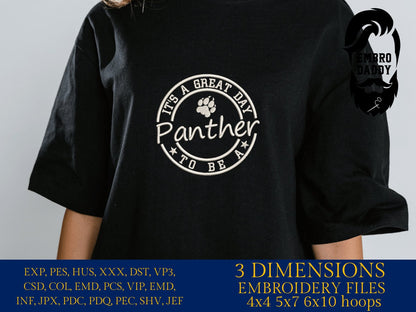 Machine Embroidery files, It's a Great Day To Be A Tiger, PES, xxx, hus & more, fan embroidery files