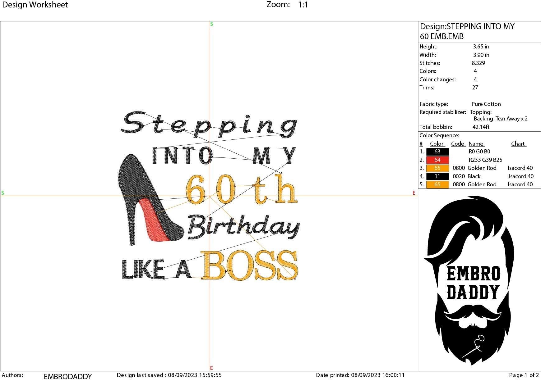 Machine Embroidery files, stepping in to my 50th with God's grace and mercy, 50 th birthday, PES, dst, vip, xxx, hus & more