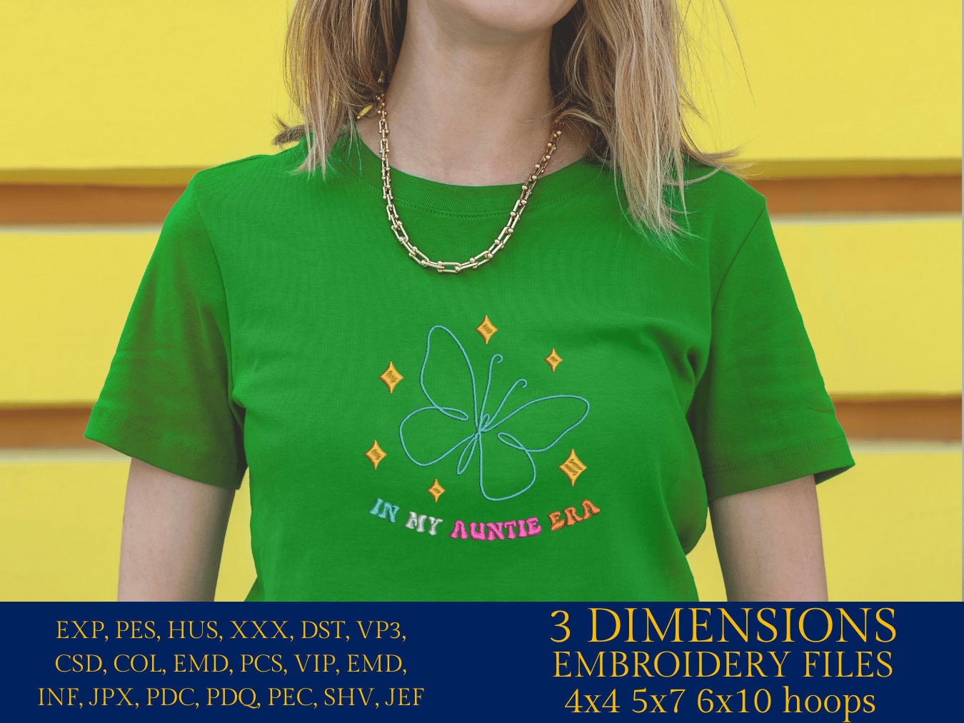 Machine Embroidery files, I'm in my auntie era, embroidery files, PES, xxx, hus & more, embroidery files