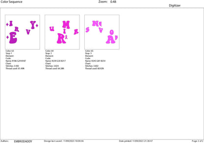 Machine Embroidery files, In my survivor era, PES, xxx, dst, hus & more