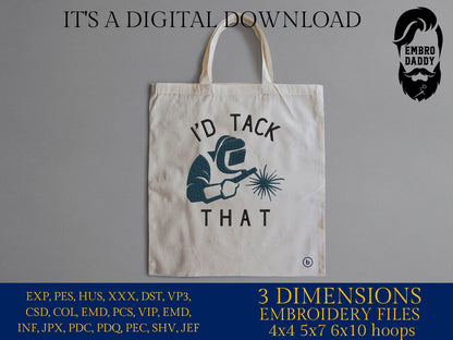 Machine Embroidery files, I'd tack that, PES, DST, xxx, hus & more