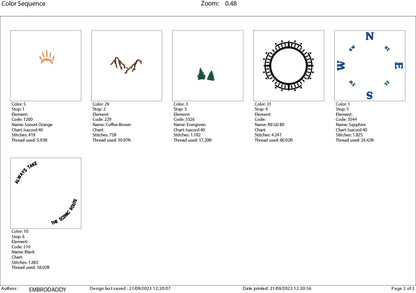 Machine Embroidery files, always take the scenic route, PES, DST, xxx, hus & more