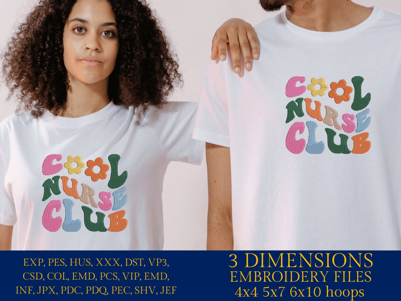 Machine Embroidery files, cool nurse club , dst PES, xxx, hus & more