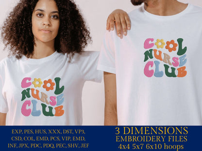 Machine Embroidery files, cool nurse club , dst PES, xxx, hus & more