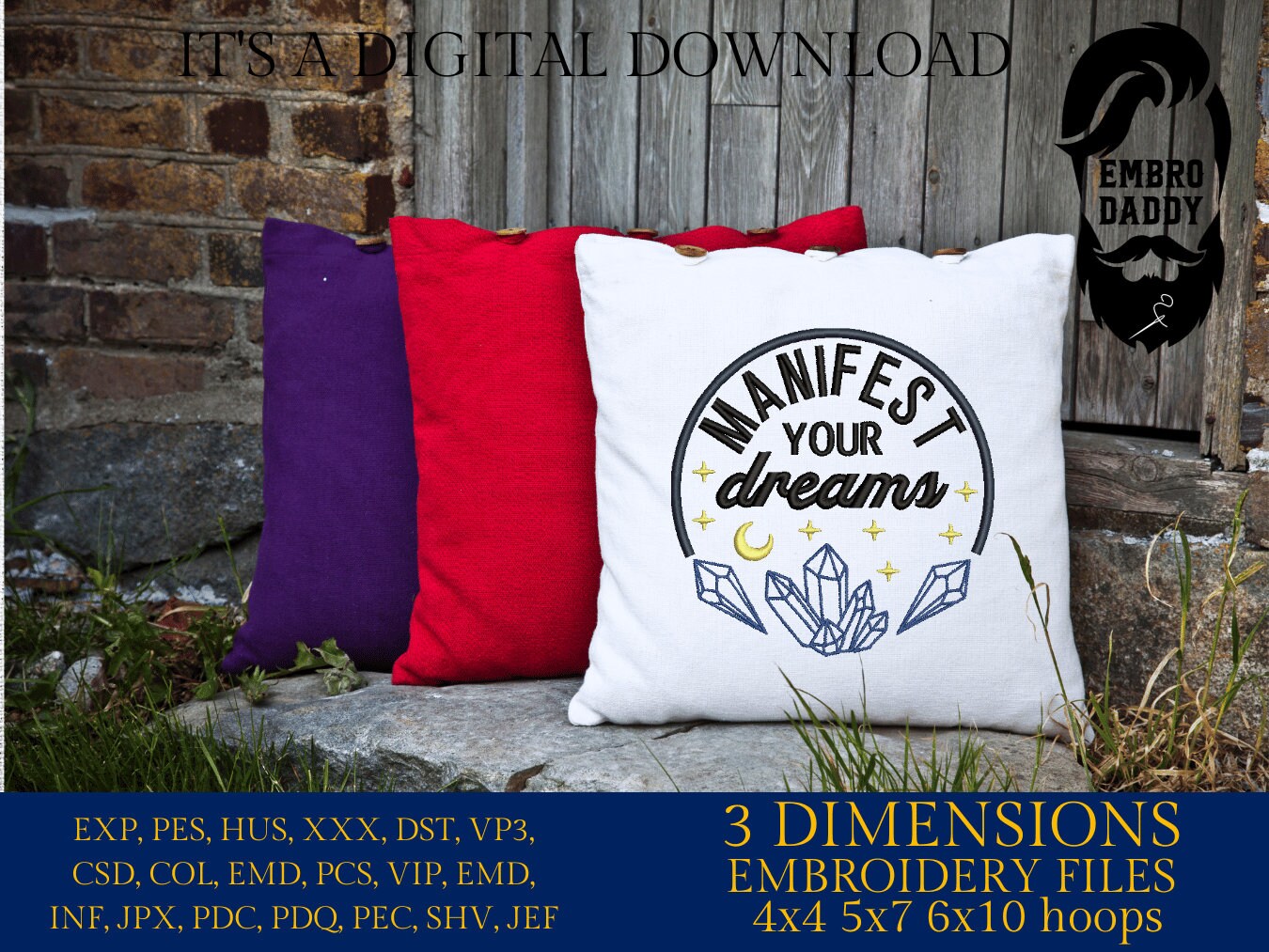 Machine Embroidery files, Dreams, PES, DST, xxx, hus & more