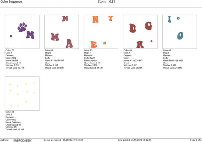 Machine embroidery files, In my dog mom era, Embroidery Pattern File in PES, DST, hus & more