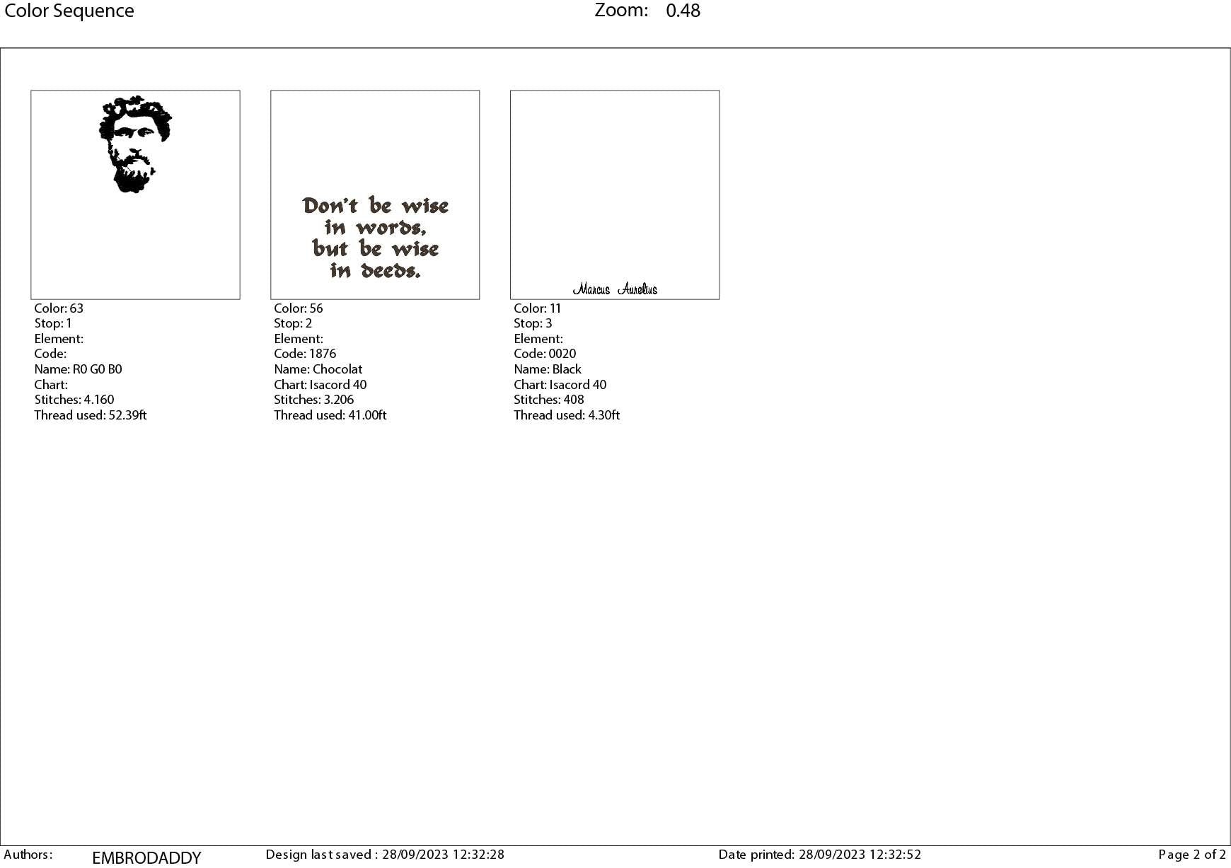 Machine Embroidery files, Marcus Aurelius, Philosophy, Quote, PES, DST, xxx, hus & more