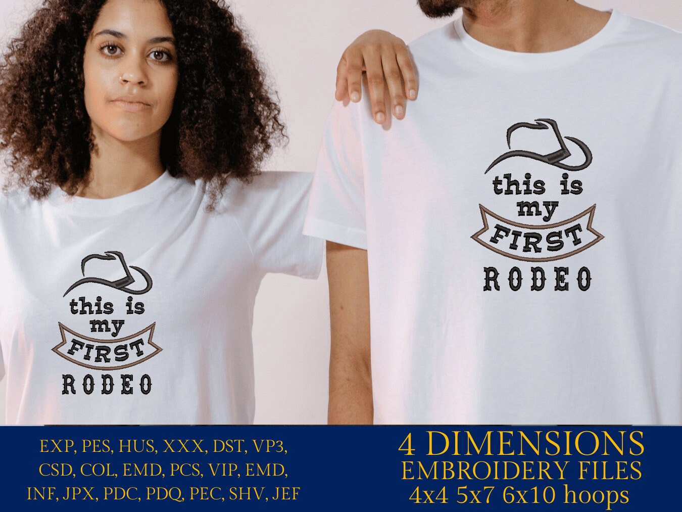 Machine Embroidery files, this is my first rodeo , PES, DST, xxx, hus & more