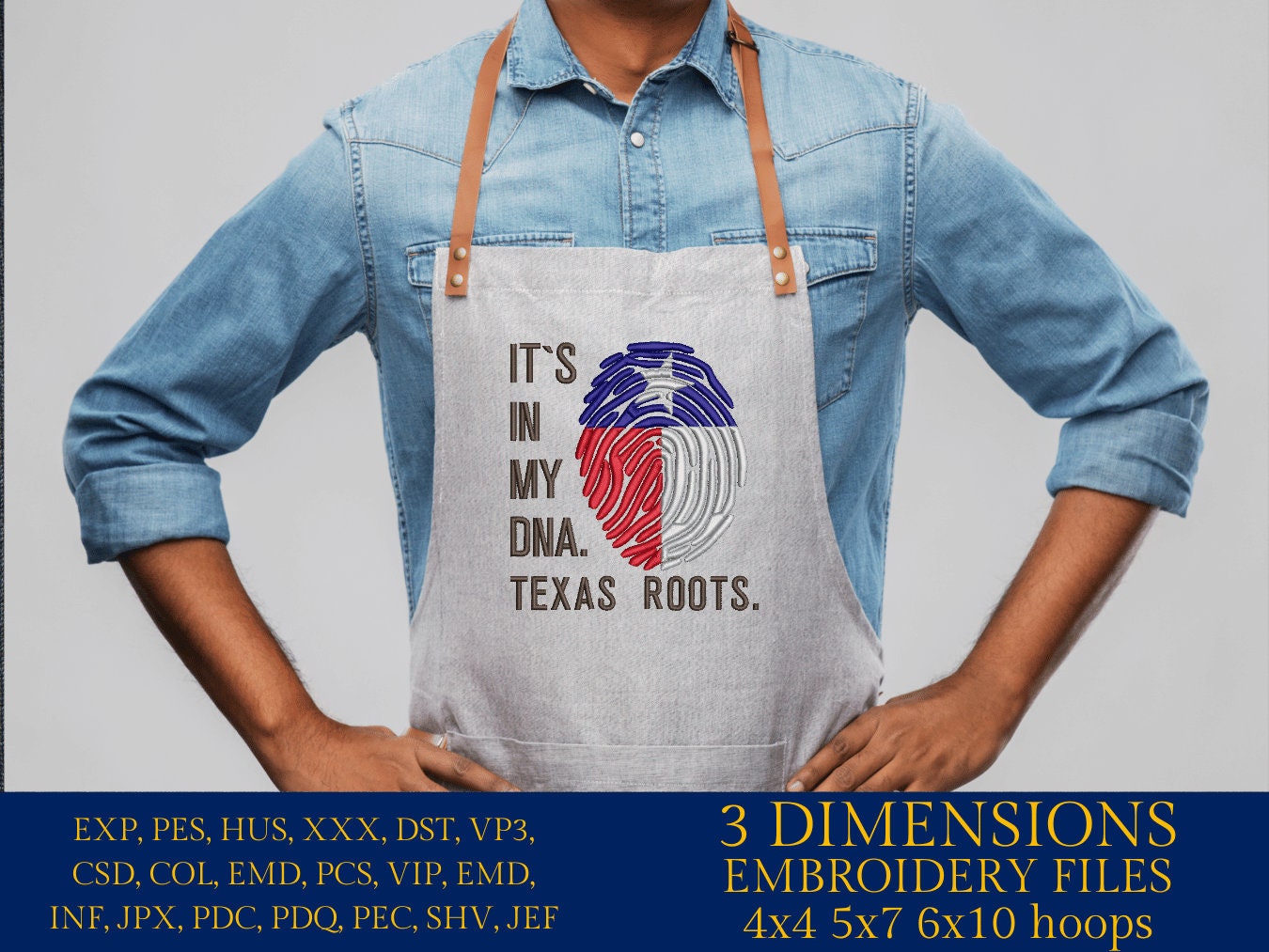 Machine Embroidery files, It's in my DNA Texas Roots, PES, DST, xxx, hus & more, Family reunion