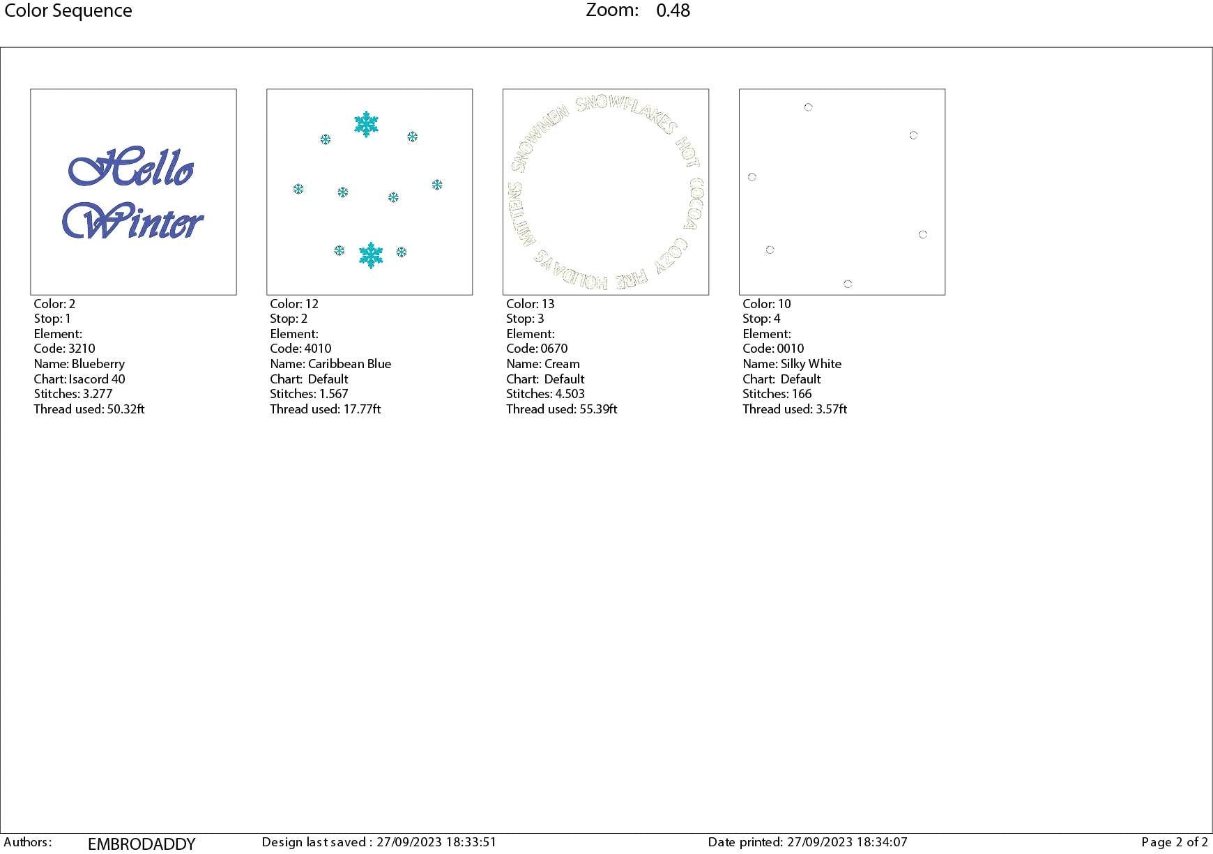 Machine Embroidery files, Hello Winter, PES, DST, xxx, hus and more