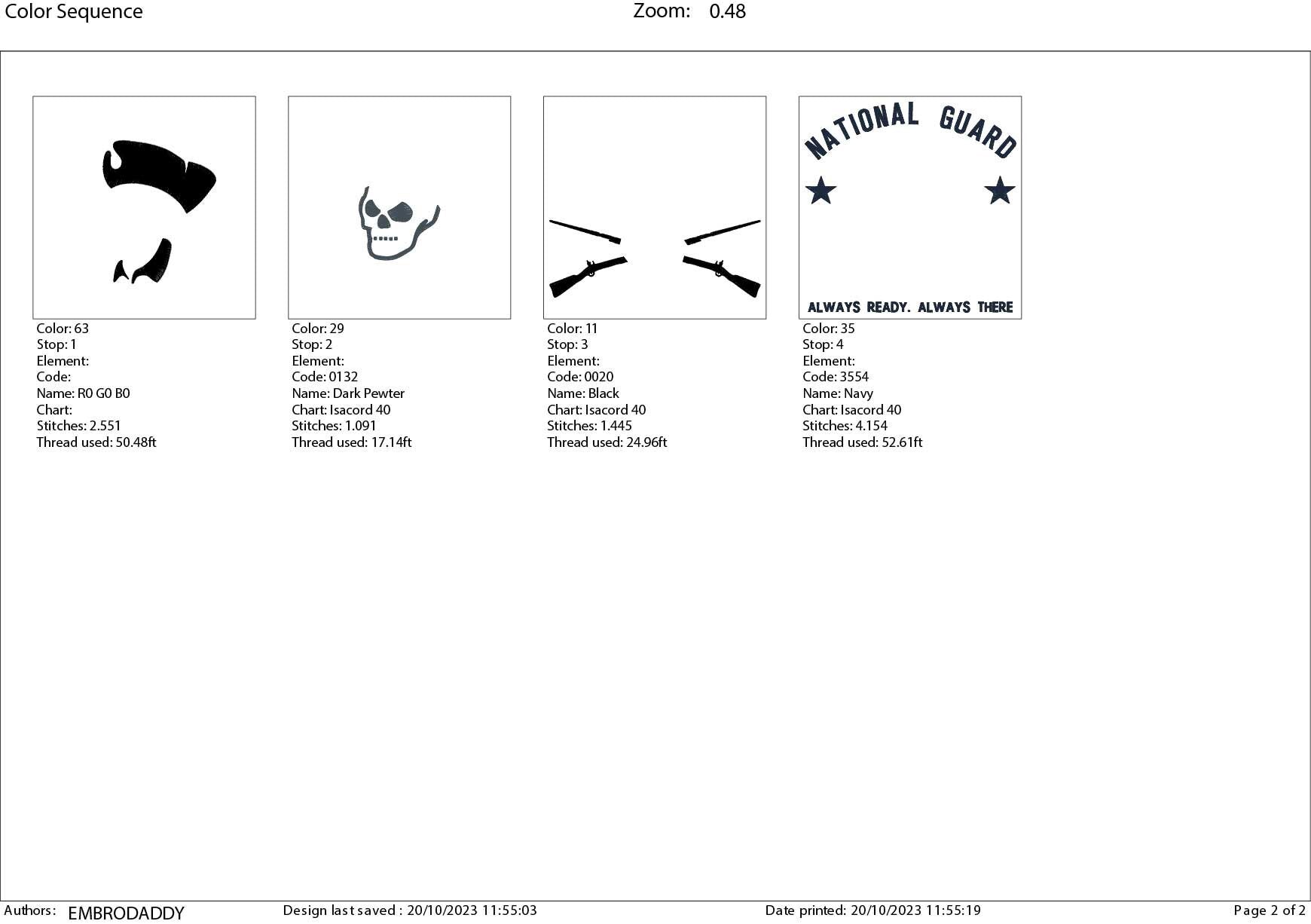 Machine Embroidery files, National Guard, always ready, always there, DST, PES, xxx hus & more,