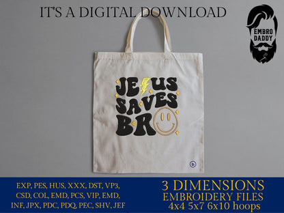 Machine Embroidery files, Jesus saves bro, Christian PES, DST, xxx, hus & more