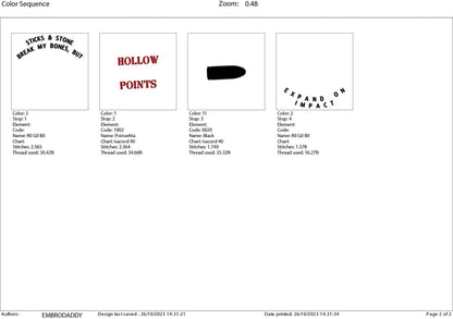 Machine Embroidery files, hollow points, PES, xxx hus & more