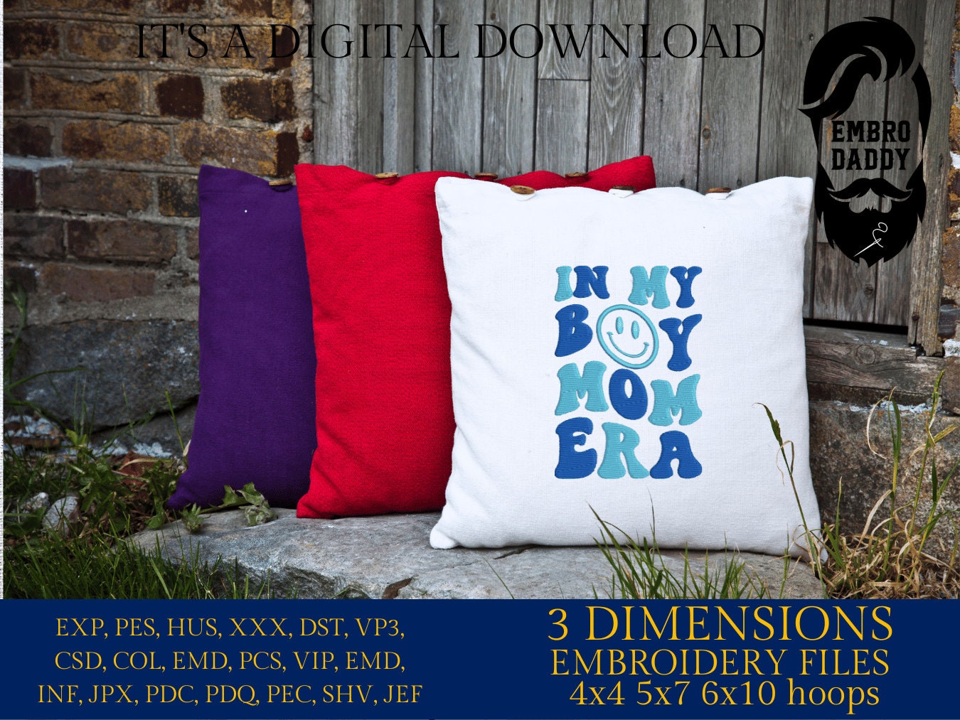 Machine Embroidery files, in my mom era, embroidery files, PES, xxx, hus & more, embroidery files