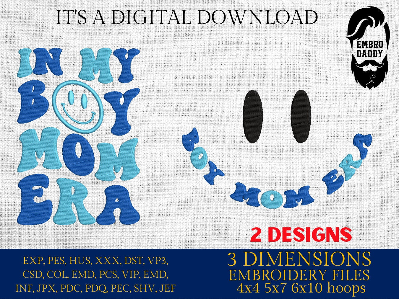 Machine Embroidery files, in my mom era, embroidery files, PES, xxx, hus & more, embroidery files