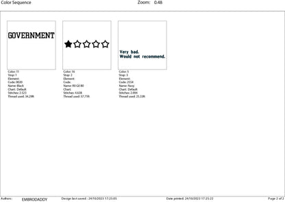 Machine Embroidery files, Government, very bad, PES, xxx, hus & more