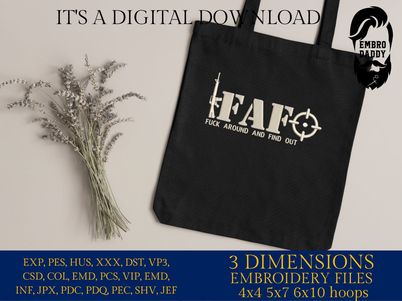 Machine Embroidery files, FAFO, PES, xxx hus & more