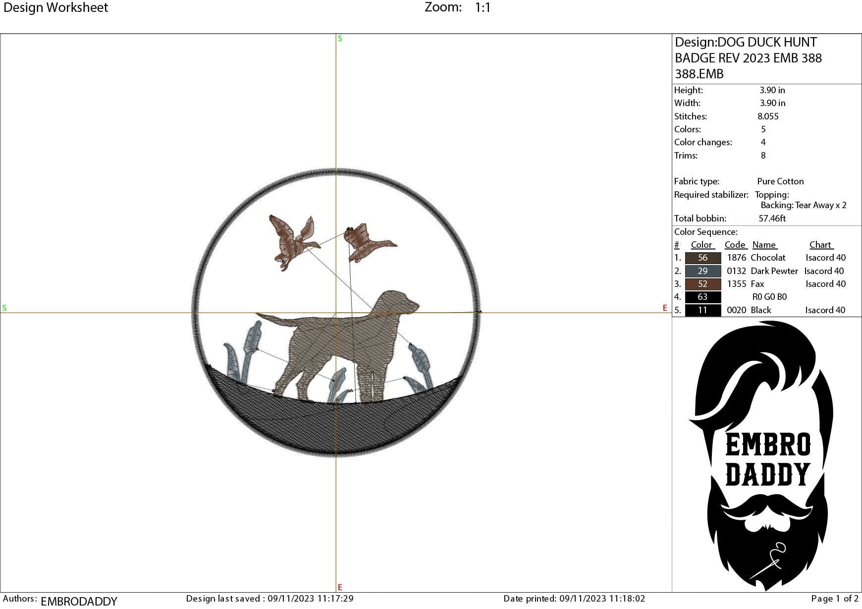 Machine Embroidery, Dog duck hunt, embroidery files, hunter Gift Idea, nature Design landscape, hog PES, xxx, hus & more, embroidery