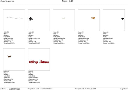 Machine Embroidery files, Merry Catmas, PES, DST, xxx, hus and more