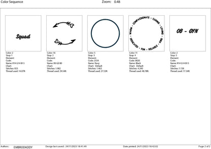 Machine Embroidery files, obgyn Squad, OB-GYN, Obstetrician, Gynecologist Healthcare, Nurse Gift, dst PES, xxx, hus & more